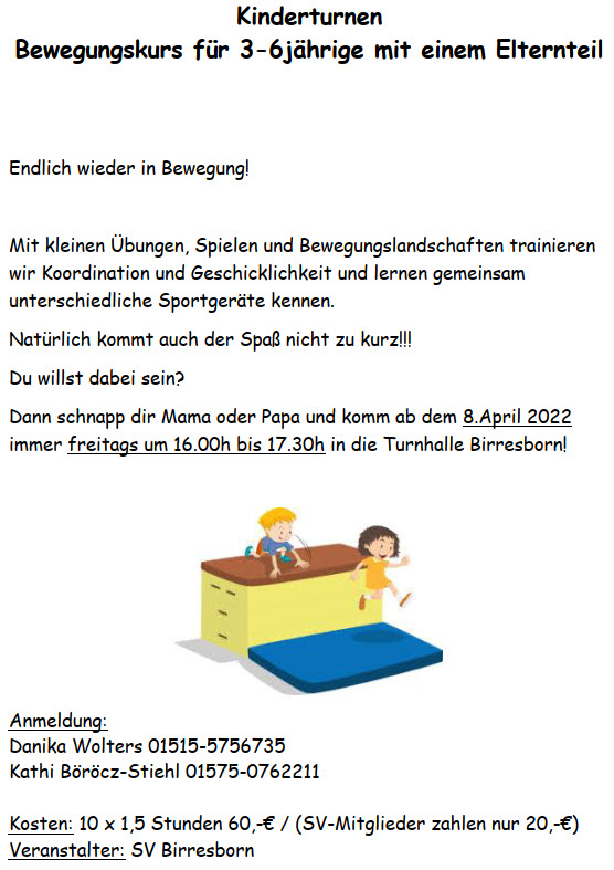 Neustart Kinderturnen Image